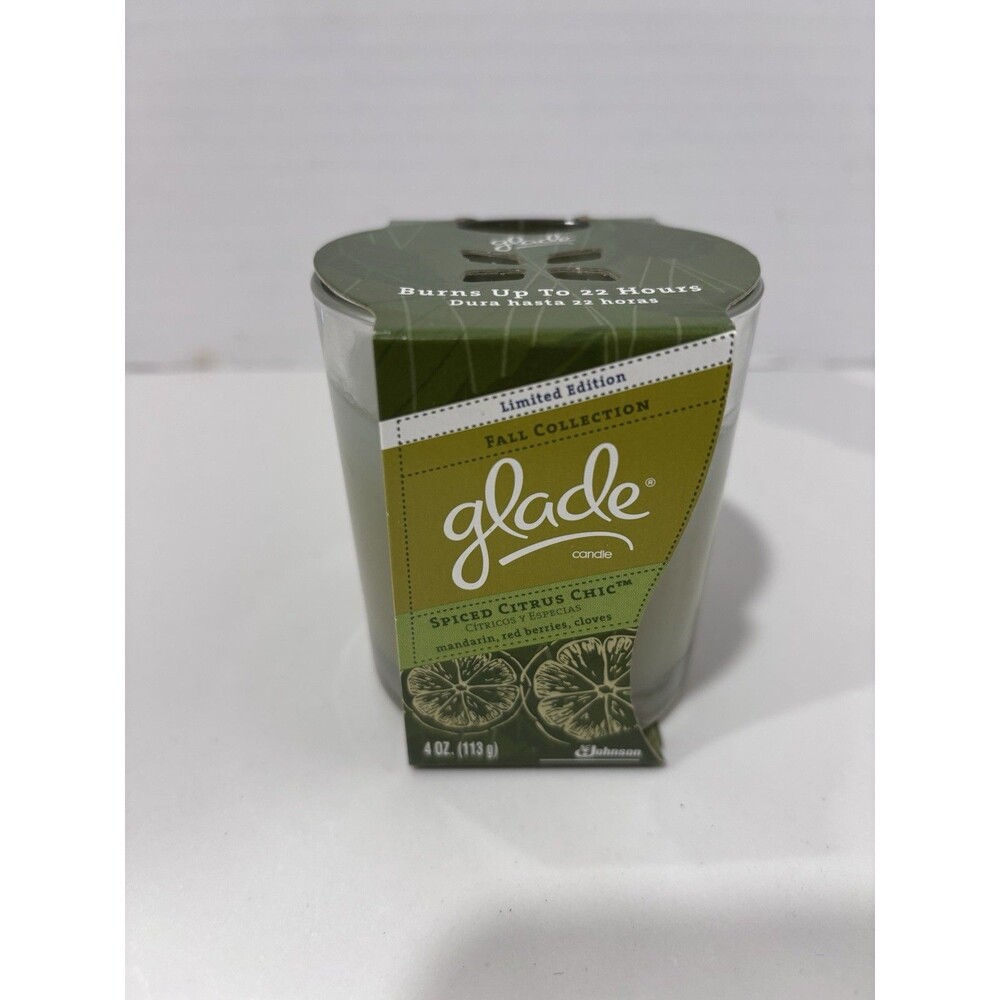 Glade Spiced Citrus Chic Limited Edition Candle 4 Oz New